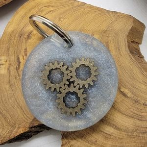 Tiny Gears Keychain - Handmade Gift